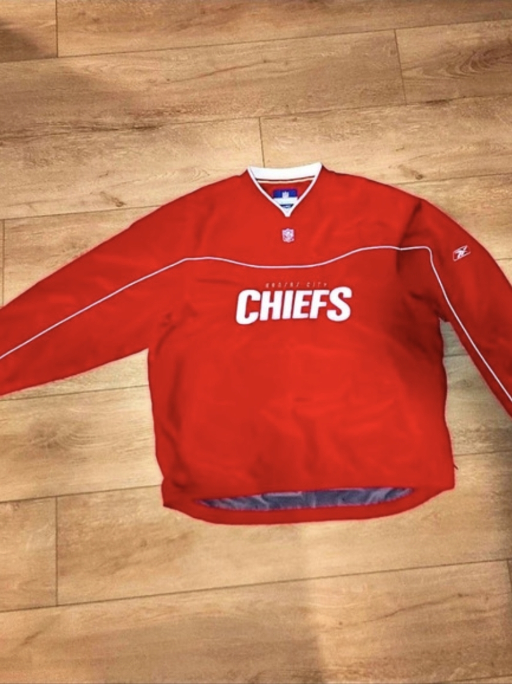 Vintage Y2K Kansas City Chiefs NFL Reebok Embroidered Windbreaker Men's Size X-L